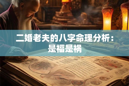 二婚老夫的八字命理分析：是福是祸