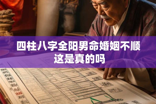四柱八字全阳男命婚姻不顺 这是真的吗