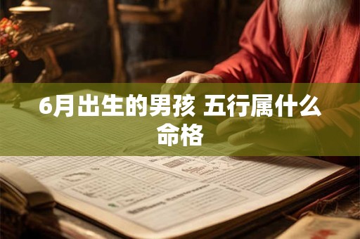 6月出生的男孩 五行属什么命格