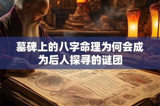墓碑上的八字命理为何会成为后人探寻的谜团