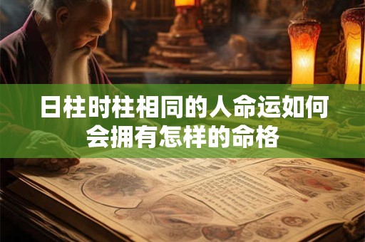 日柱时柱相同的人命运如何会拥有怎样的命格