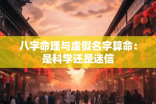 八字命理与虚假名字算命：是科学还是迷信