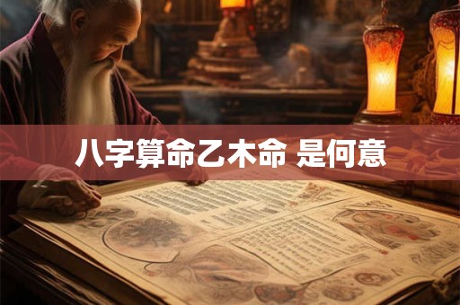 八字算命乙木命 是何意
