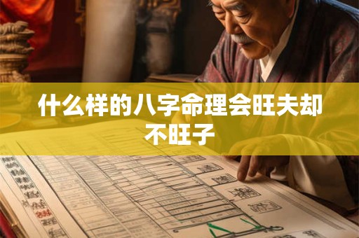 什么样的八字命理会旺夫却不旺子