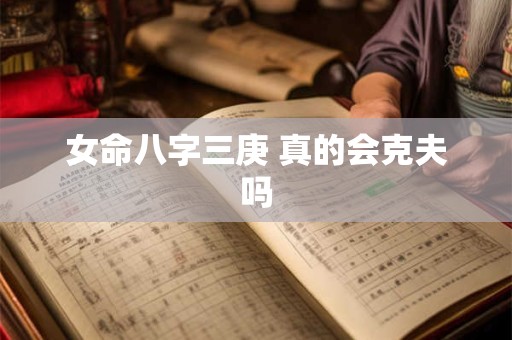 女命八字三庚 真的会克夫吗
