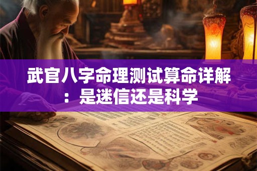 武官八字命理测试算命详解:是迷信还是科学 武官八字命理测试算命详解:是迷信还是科学