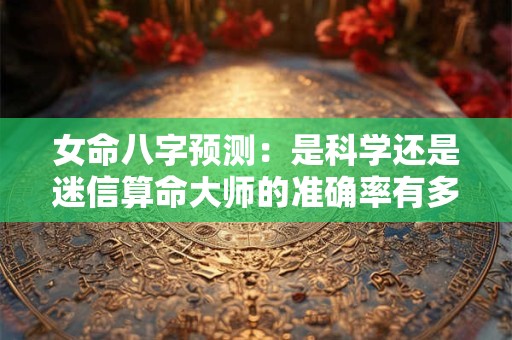 女命八字预测：是科学还是迷信算命大师的准确率有多高