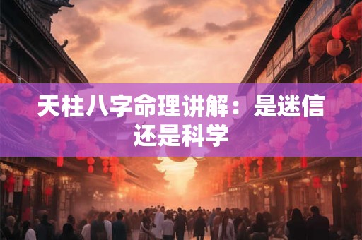 天柱八字命理讲解：是迷信还是科学