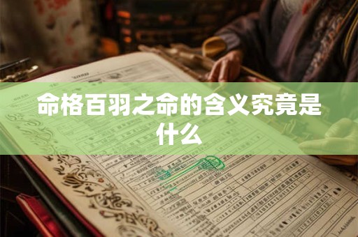 命格百羽之命的含义究竟是什么