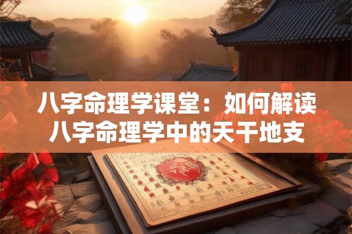八字命理学课堂：如何解读八字命理学中的天干地支