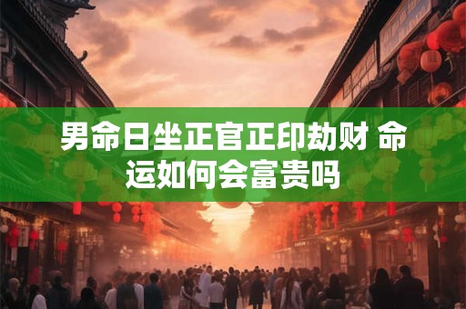 男命日坐正官正印劫财 命运如何会富贵吗