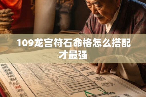 109龙宫符石命格怎么搭配才最强