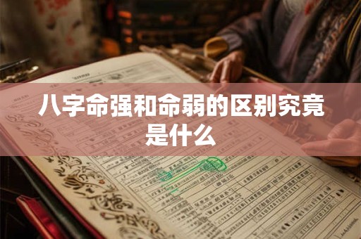 八字命强和命弱的区别究竟是什么