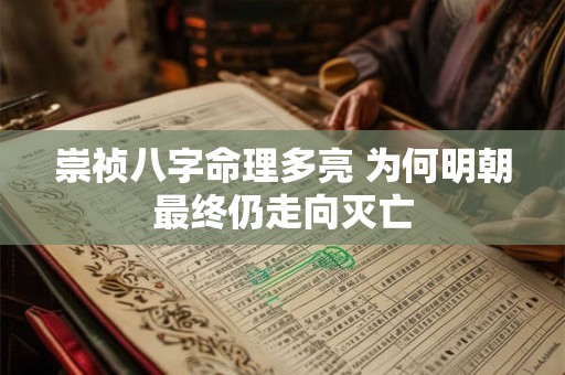 崇祯八字命理多亮 为何明朝最终仍走向灭亡