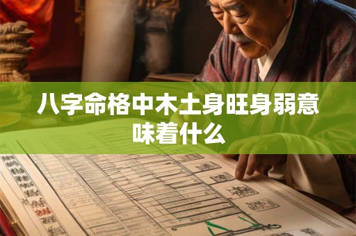 八字命格中木土身旺身弱意味着什么
