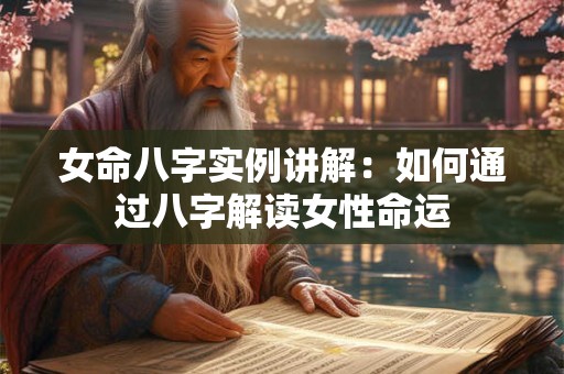 女命八字实例讲解：如何通过八字解读女性命运