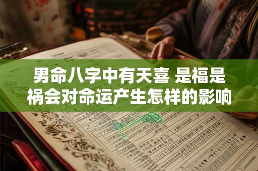 男命八字中有天喜 是福是祸会对命运产生怎样的影响