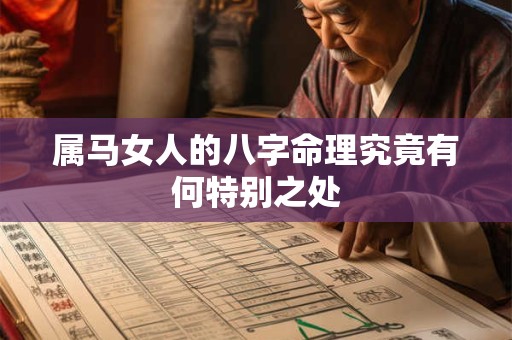 属马女人的八字命理究竟有何特别之处