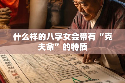 什么样的八字女会带有“克夫命”的特质