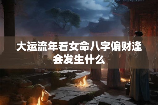 大运流年看女命八字偏财逢会发生什么