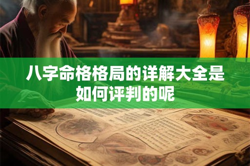 八字命格格局的详解大全是如何评判的呢