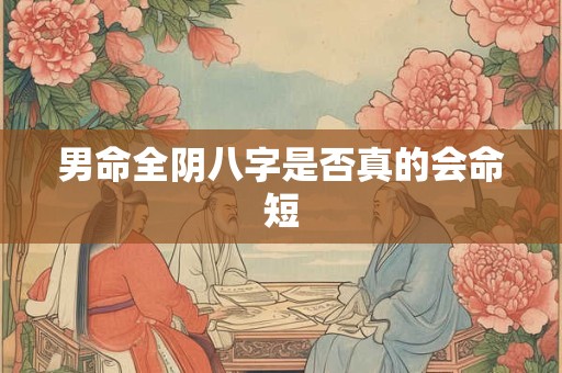 男命全阴八字是否真的会命短