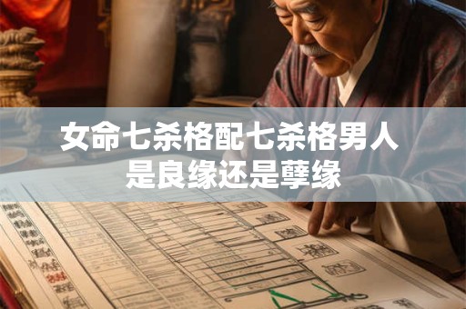 女命七杀格配七杀格男人 是良缘还是孽缘