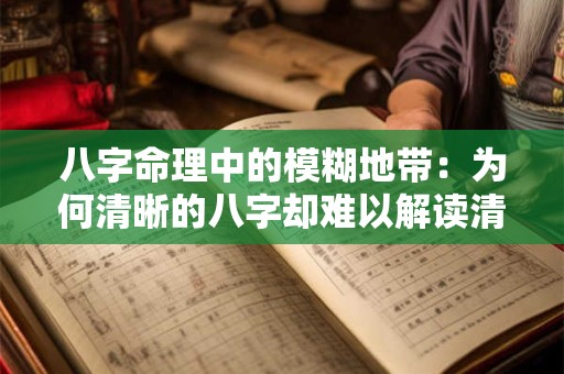 八字命理中的模糊地带：为何清晰的八字却难以解读清晰的命运