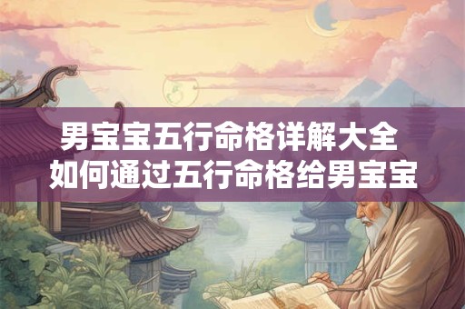 男宝宝五行命格详解大全 如何通过五行命格给男宝宝起一个好名字