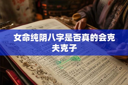 女命纯阴八字是否真的会克夫克子 女命纯阴八字是否真的会克夫克子