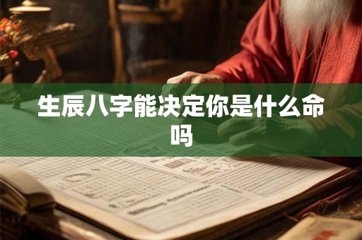 生辰八字能决定你是什么命吗