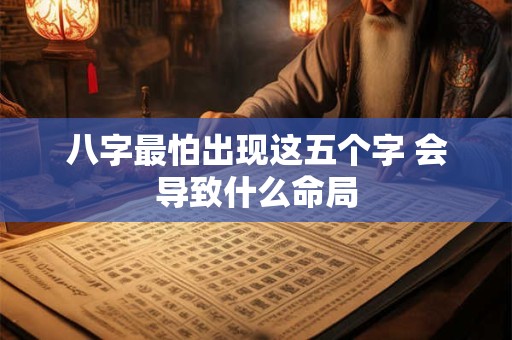 八字最怕出现这五个字 会导致什么命局