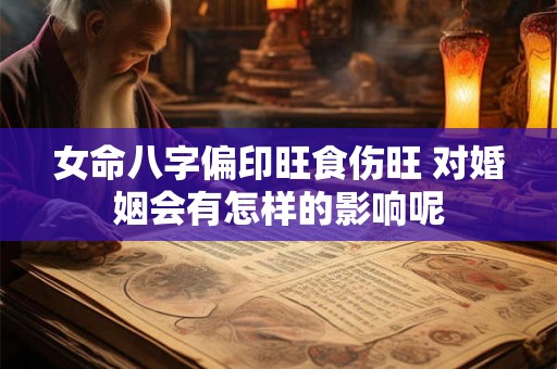 女命八字偏印旺食伤旺 对婚姻会有怎样的影响呢