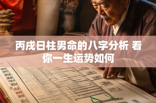 丙戌日柱男命的八字分析 看你一生运势如何