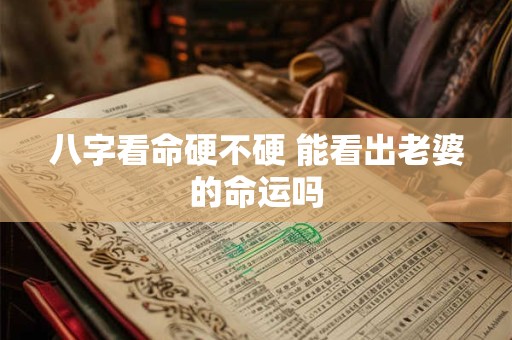 八字看命硬不硬 能看出老婆的命运吗