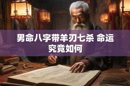 男命八字带羊刃七杀 命运究竟如何