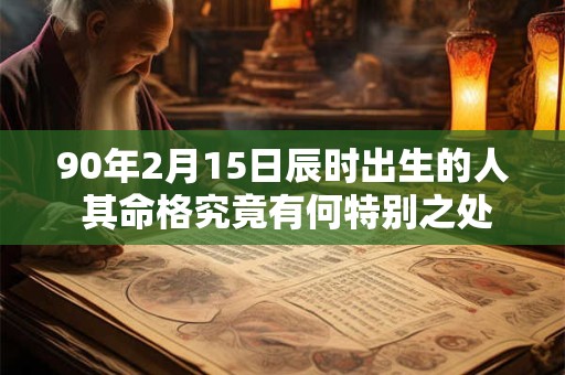 90年2月15日辰时出生的人 其命格究竟有何特别之处