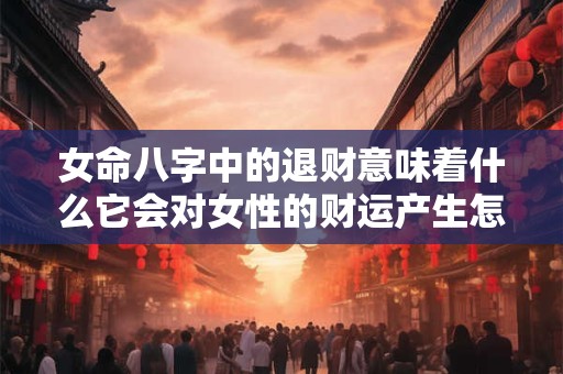 女命八字中的退财意味着什么它会对女性的财运产生怎样的影响