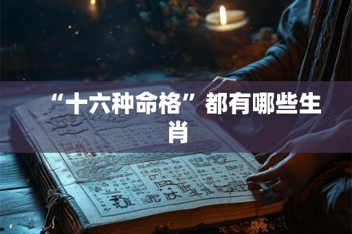 “十六种命格”都有哪些生肖