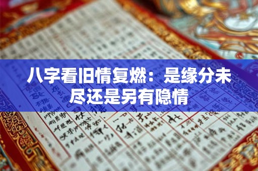 八字看旧情复燃：是缘分未尽还是另有隐情