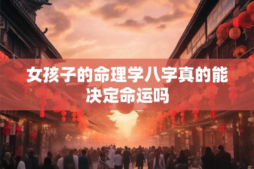 女孩子的命理学八字真的能决定命运吗
