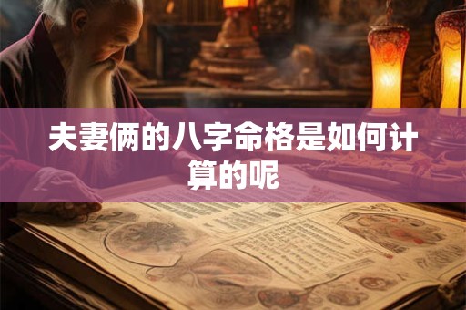 夫妻俩的八字命格是如何计算的呢