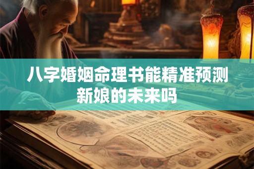 八字婚姻命理书能精准预测新娘的未来吗