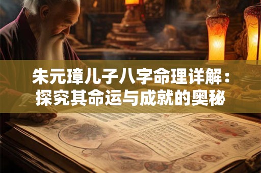 朱元璋儿子八字命理详解：探究其命运与成就的奥秘