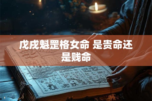 戊戌魁罡格女命 是贵命还是贱命