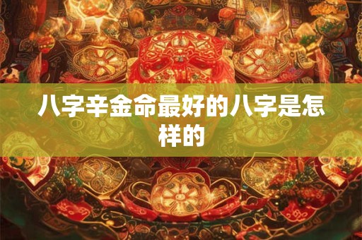 八字辛金命最好的八字是怎样的
