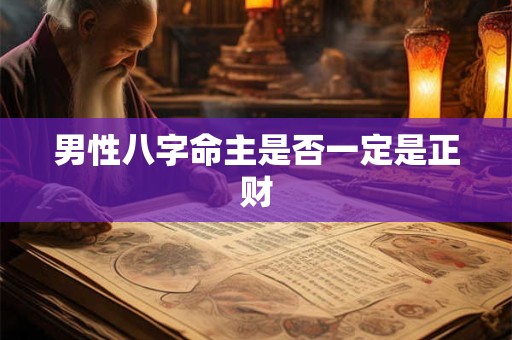 男性八字命主是否一定是正财