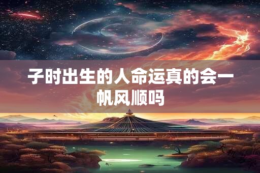 子时出生的人命运真的会一帆风顺吗