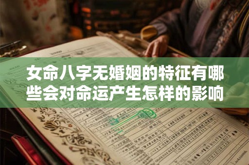 女命八字无婚姻的特征有哪些会对命运产生怎样的影响