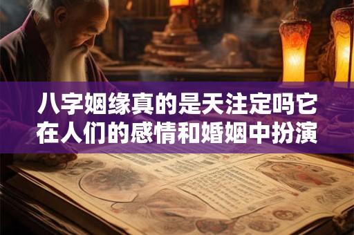 八字姻缘真的是天注定吗它在人们的感情和婚姻中扮演着怎样的角色 八字姻缘真的是天注定吗它在人们的感情和婚姻中扮演着怎样的角色